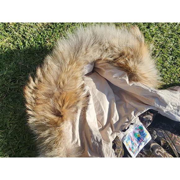 Vintage Club D’Hiver Cyclone Winter Parka Jacket Zipper Paisley Womens Size S - Picture 9 of 12